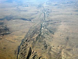 The San Andreas Fault, on the Carrizo Plain.