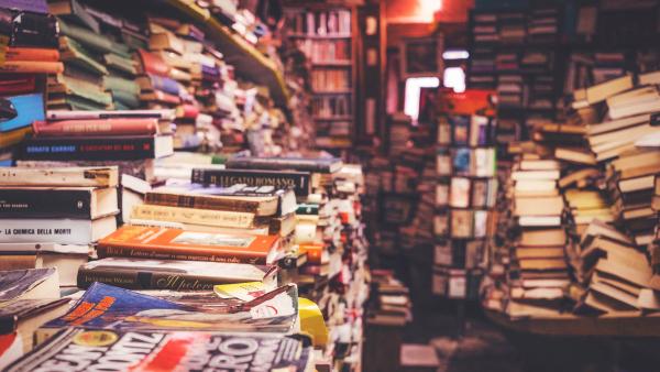 Piles and piles of books