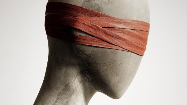 blindfolded mannequin