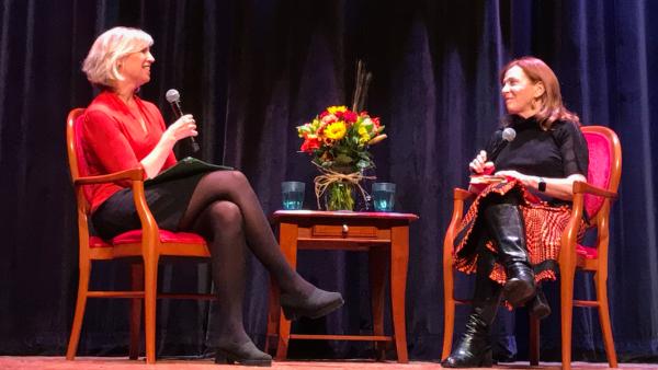 Anne Strainchamps and Susan Orlean at the National Writers Series