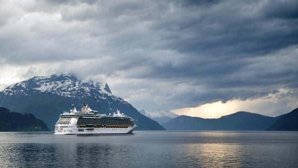 A cruise ship in Norway