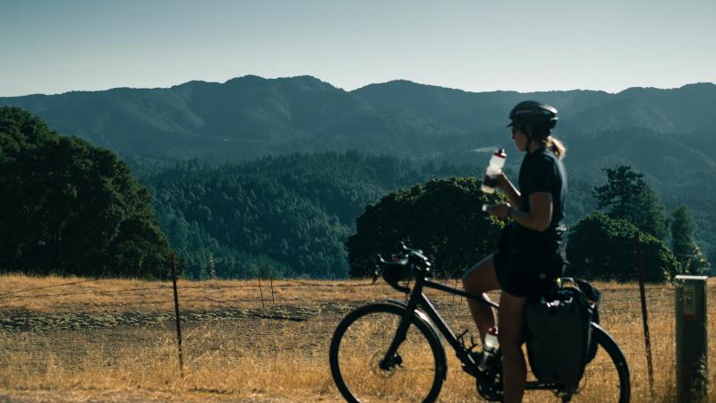 Woman on a bike