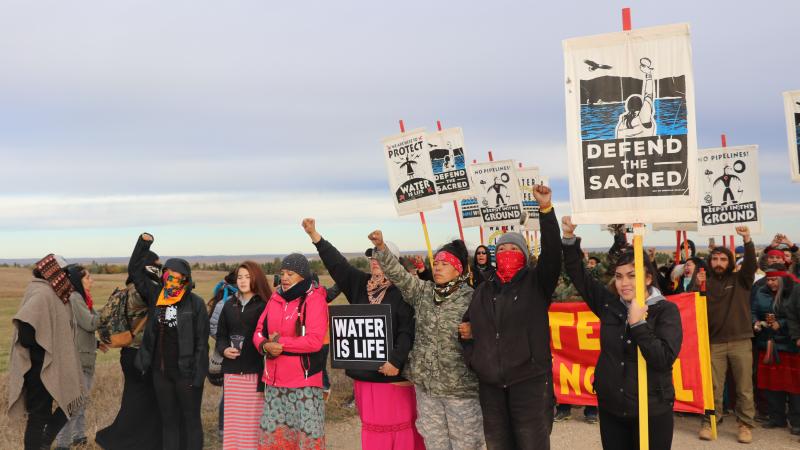 A protest at Standing Rock